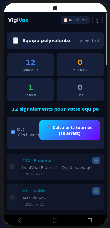 Gestion des tournées